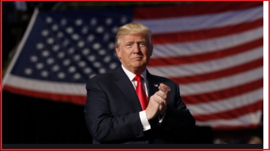 Donald Trump facing American people