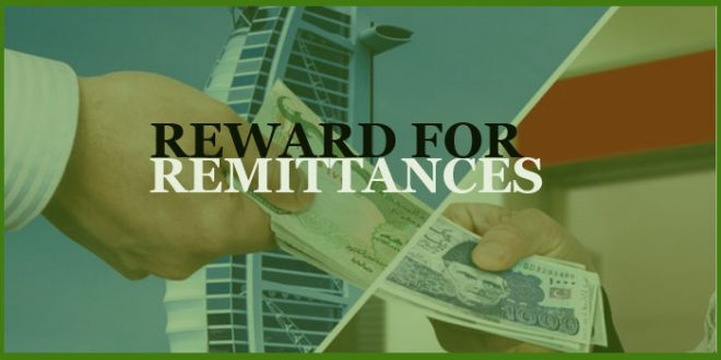 Reward on remittances for overseas Pakistanis