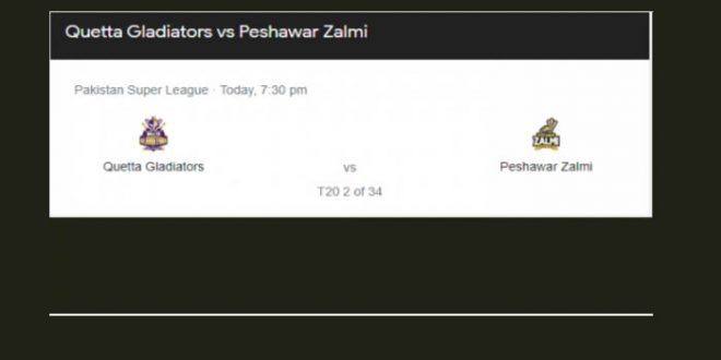 PSL7 - Quetta Gladiators vs Peshawar Zalmi
