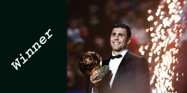 Rodri wins Men's Ballon D'Or award