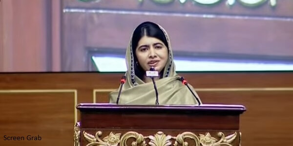Malala address women education conference