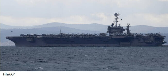 US Hornet fighter jet slips into red sea
