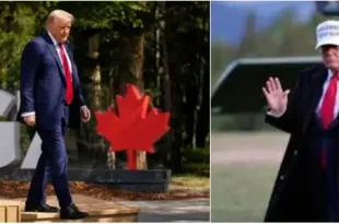 Trump walks out of G7 summit