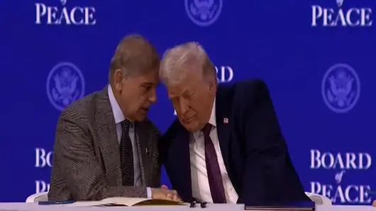 Shehbaz Trump whisper caught on camera