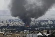Smoke rises over Tehran skyline after US and Israeli joint military strikes on Iran on February 28, 2026