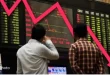 Pakistan Stock Exchange trading screen showing red with massive 15,344 point decline amid Iran-US war fears