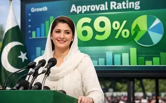 Maryam Nawaz Punjab CM with 69 percent public satisfaction survey result