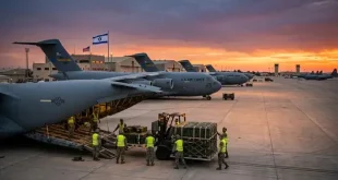 US military cargo planes carrying military equipment to Israel as part of renewed strikes on Iran