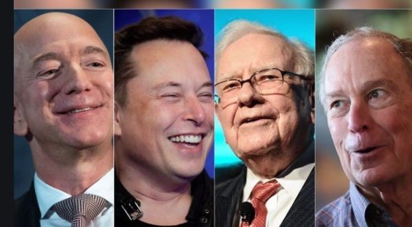 Jeff Bezos, Alon Musk, Michael Bloomberg, Rupert Murdokh