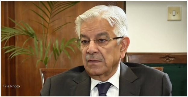 Defence minister Khawaja Asif presser