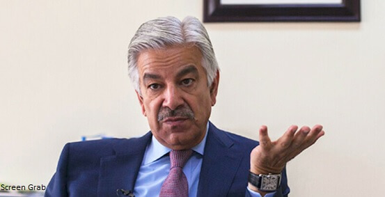 Defence minister Khawaja Asif